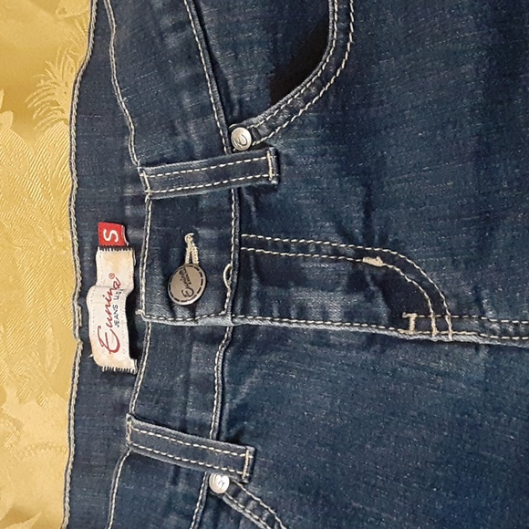 EUNINA JEANS USA BEAUTIFUL SHORT JEANS STRETCH Size S WOMENS Color Blue - Picture 9 of 10